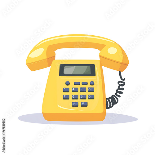 Modern Telephone Vector Isolated Illustration