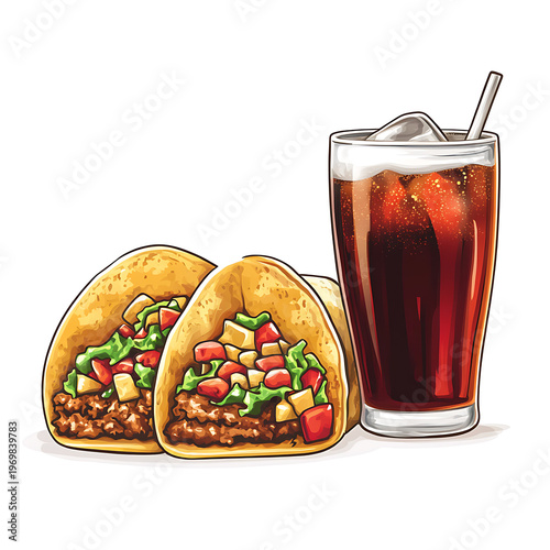 Fast Food Combo Vector Illustration