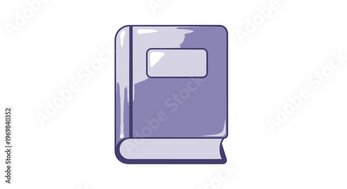 Purple book illustration, education and reading concept