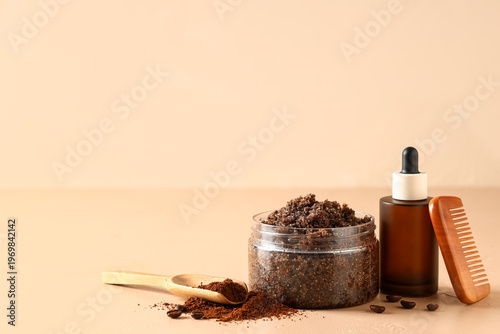 Jar of coffee body scrub wi...