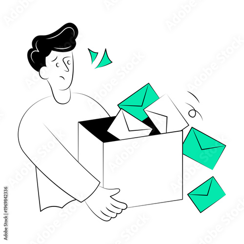 A doodle style illustration showing notification overload

