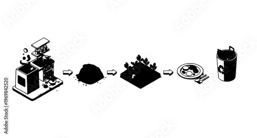 A black and white icon of an open holy bible with a cross