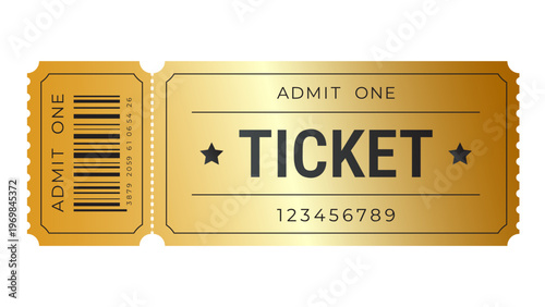 gold ticket design
