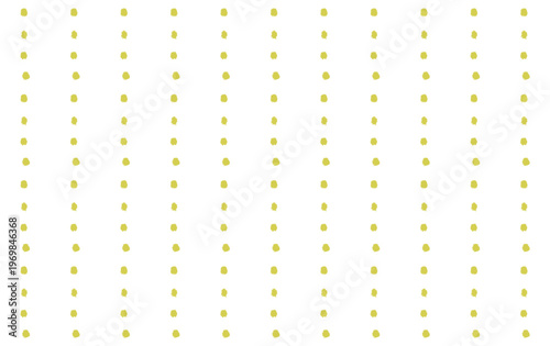 Hand-drawn yellow dot vertical stripe seamless pattern on transparent background