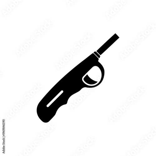 Minimalist Long-Neck Lighter Vector Illustration.