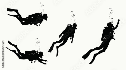 Silhouettes of a man and woman vector illustration with horse