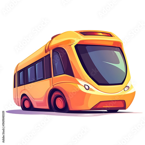 Whimsical Transportation Theme Cartoon Illustration