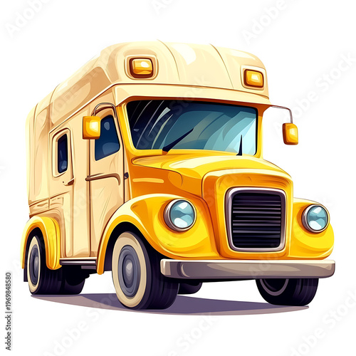 Colorful Transportation Cartoon Vector Illustration