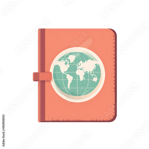 Passport flat design vector illustration icon