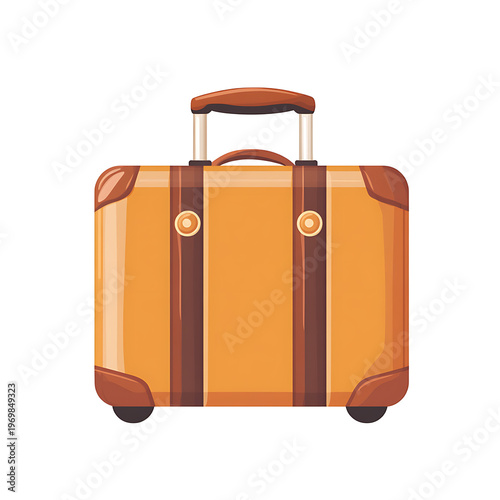 Modern Travel Suitcase Icon Design