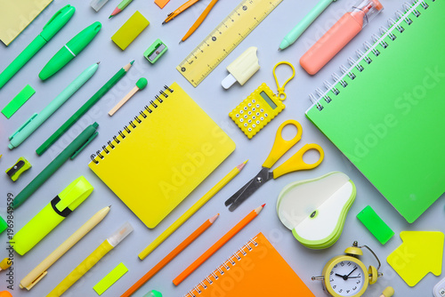 Different school stationery...