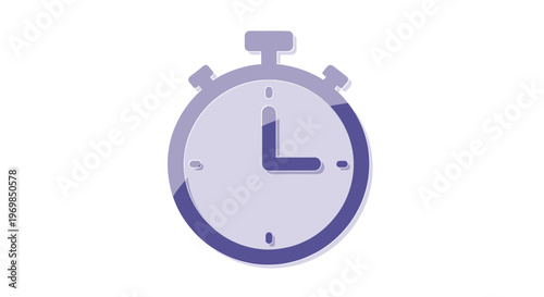 Stopwatch icon, time management concept, deadline timer