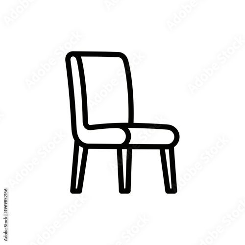 Modern chair with four legs.