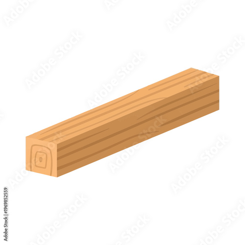 Wooden beam construction material.
