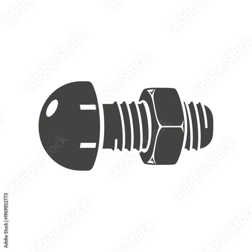 Detailed illustration of a screw.