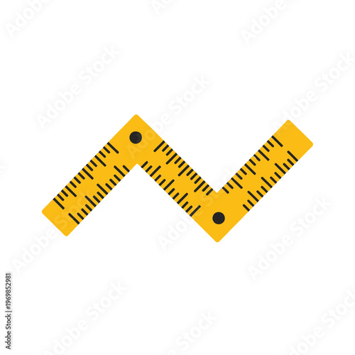 Yellow Ruler Tool for Measurement.