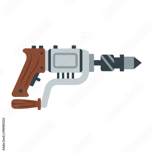 Brown handle drill machine tool.