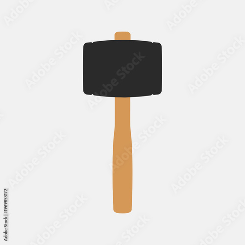 Rubber Mallet Tool for Striking Objects.