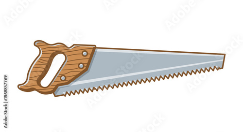 Hand Saw for Woodworking, Carpentry Tool with Wooden Handle