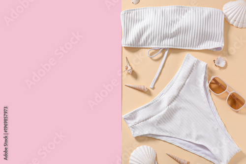 Stylish female swimsuit, su...