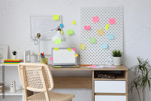 Interior of light office wi...