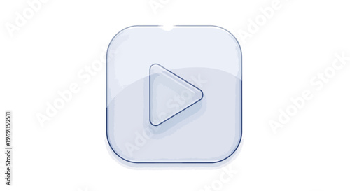 Play button icon. 3D render illustration