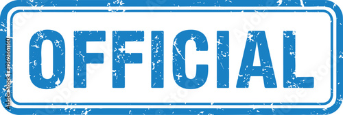 Distressed Blue Official Stamp Graphic: Vintage Style Approval for Documents, Websites, Marketing Materials, and Design Projects Requiring an Authentic and Authoritative Touch