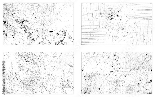 Abstract Dirty Texture Overlay Set. Rough Grunge Background Texture Pack