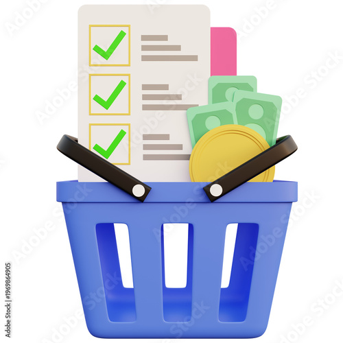 Concepts related to order verification and cash-on-delivery payments.
3D illustration.