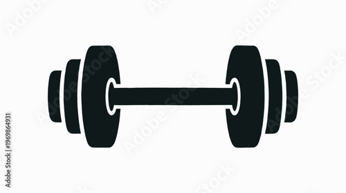 Dumbbell on white background for fitness and workout