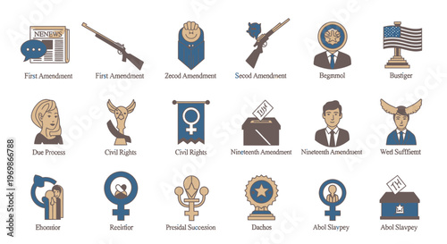 Various Gender Equality Symbols Icons.