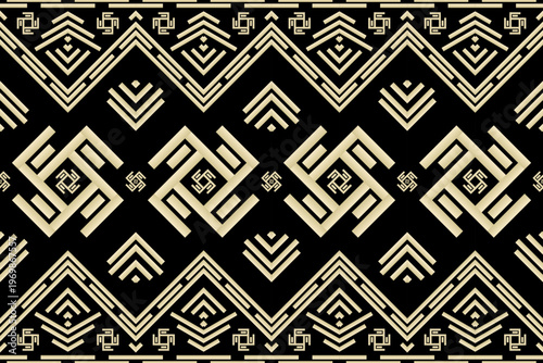 EGYPT BLACK GOLD SEAMLESS PATTERN
