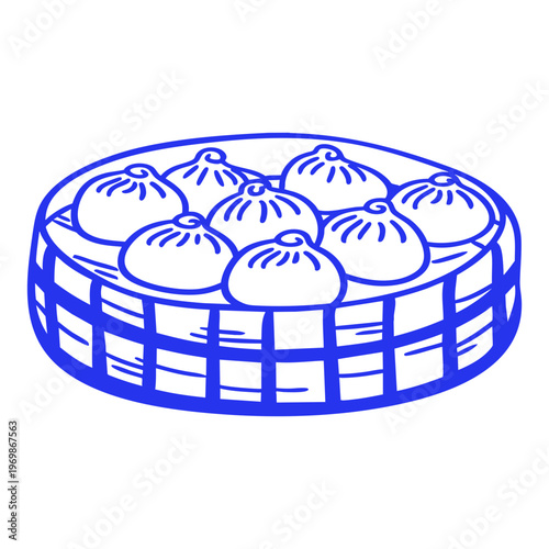 Dumplings Food Cartoon Doodle Illustration