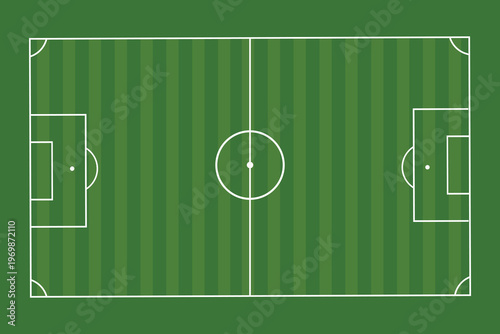 Soccer football field vector illustration 
