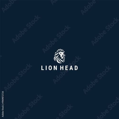 Fotografía Lion head logo style icon design template vector illustration