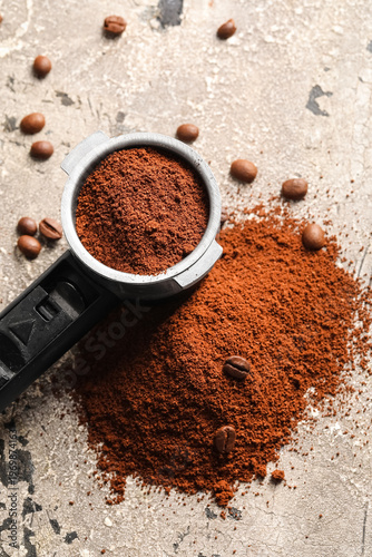 Portafilter with coffee pow...