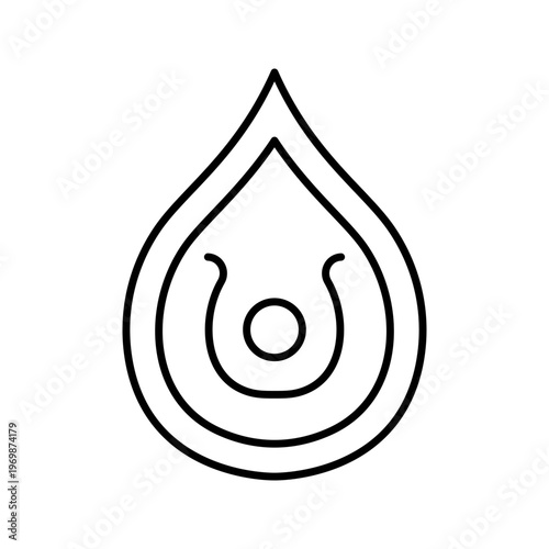 Diya lamp icon. Holiday and diwali line symbol. Black and white.