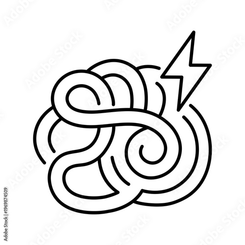 Irritable bowel syndrome icon. Healthcare and gastroenterology line symbol. Black and white.
