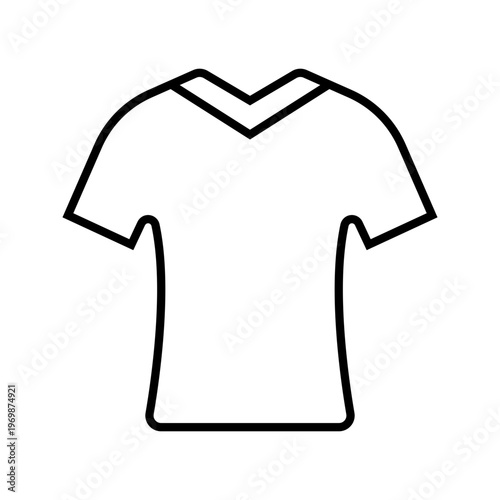 Tennis shirt icon. Sports and sportswear line symbol. Black and white.
