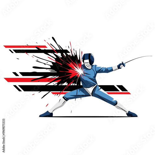 Fencer in Action