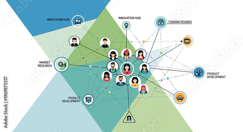 Teamwork Network Connection and Collaboration Concept