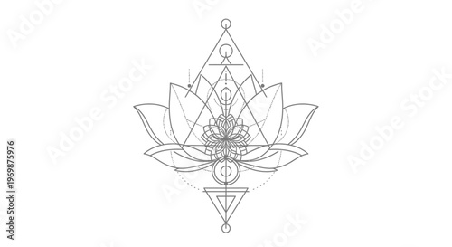 Geometric Lotus Flower Sacred Geometry Symbol