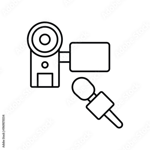 News Cam Vector icon which can easily modify or edit