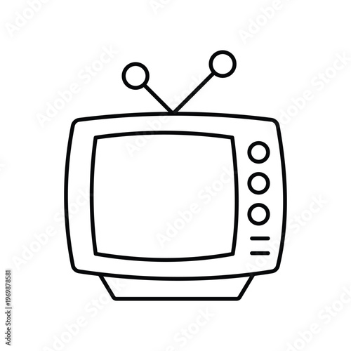 Retro TV Vector icon which can easily modify or edit
