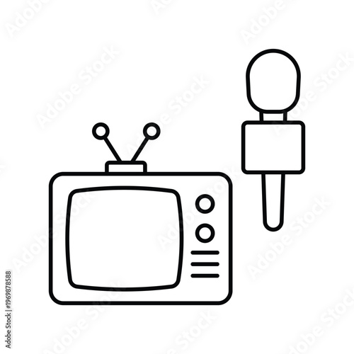 TV Report Vector icon which can easily modify or edit