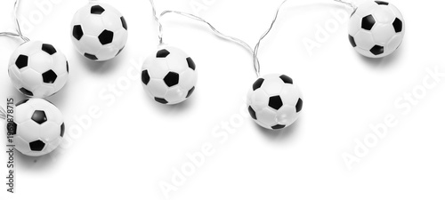Garland with soccer balls o...