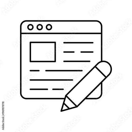 Blog Edit Vector icon which can easily modify or edit