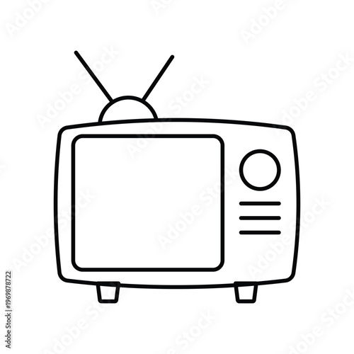 Broadcast TV Vector icon which can easily modify or edit