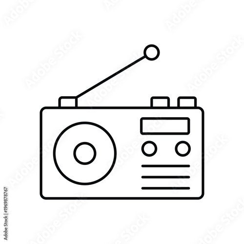 Radio Set Vector icon which can easily modify or edit