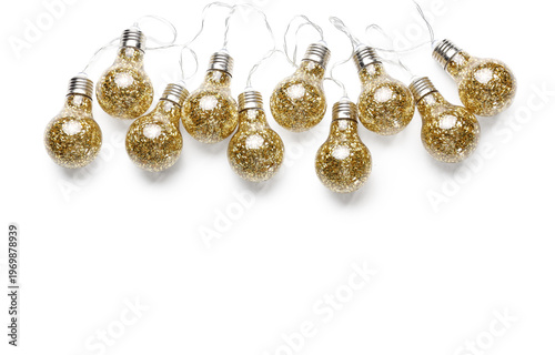 Garland with golden light b...